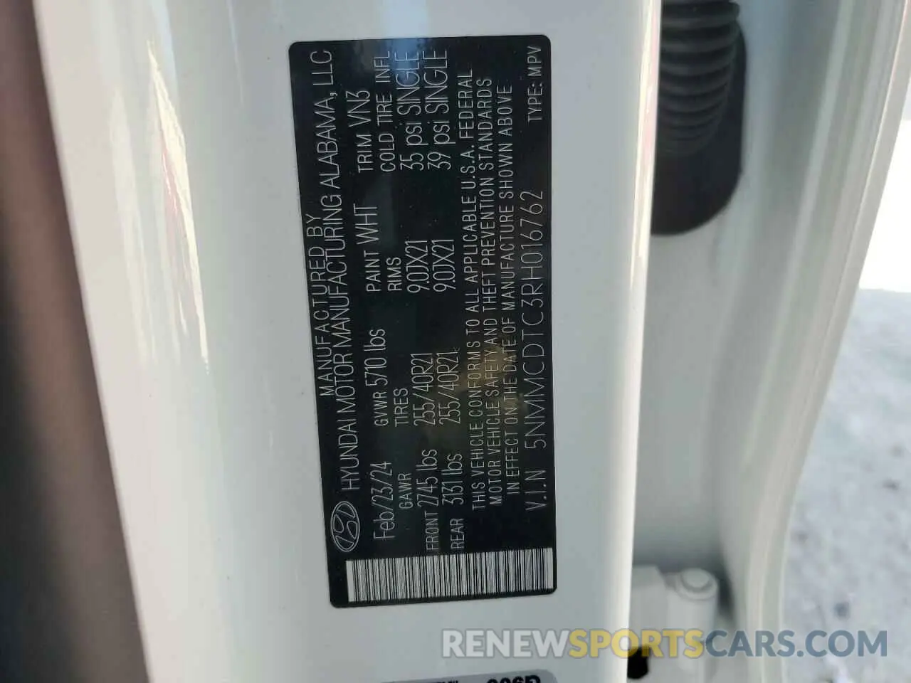 14 fotografías del automóvil dañado 5NMMCDTC3RH016762 GENESIS GV70 BASE 2024