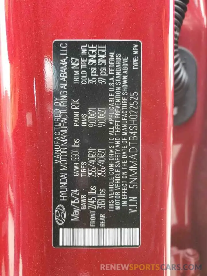 13 fotografías del automóvil dañado 5NMMADTB4SH022525 GENESIS GV70 BASE 2025