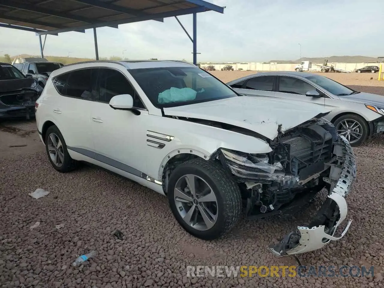 4 fotografías del automóvil dañado KMUHBDSB2MU039963 GENESIS GV80 2021