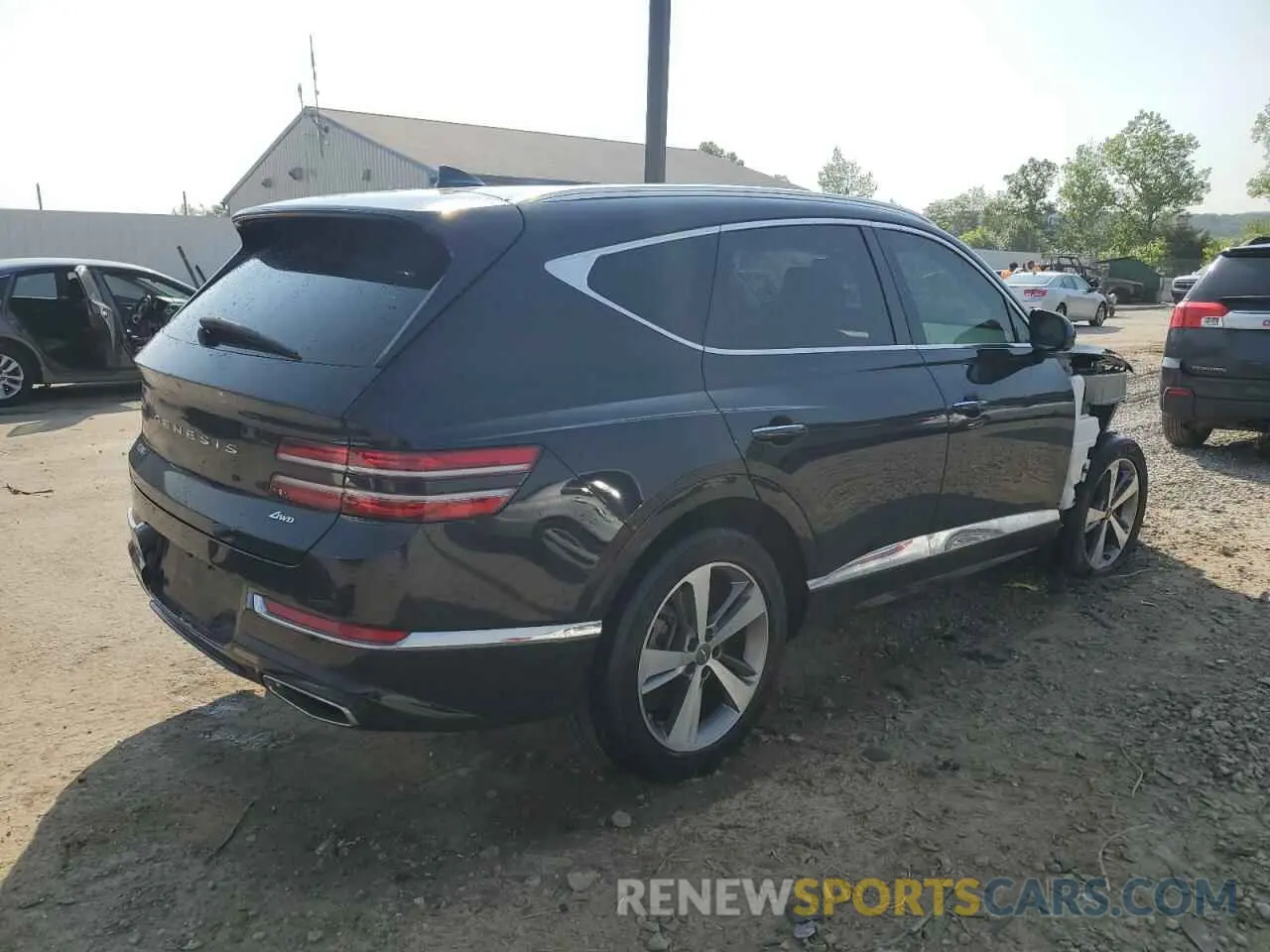 3 fotografías del automóvil dañado KMUHBDSB5MU040461 GENESIS GV80 2021
