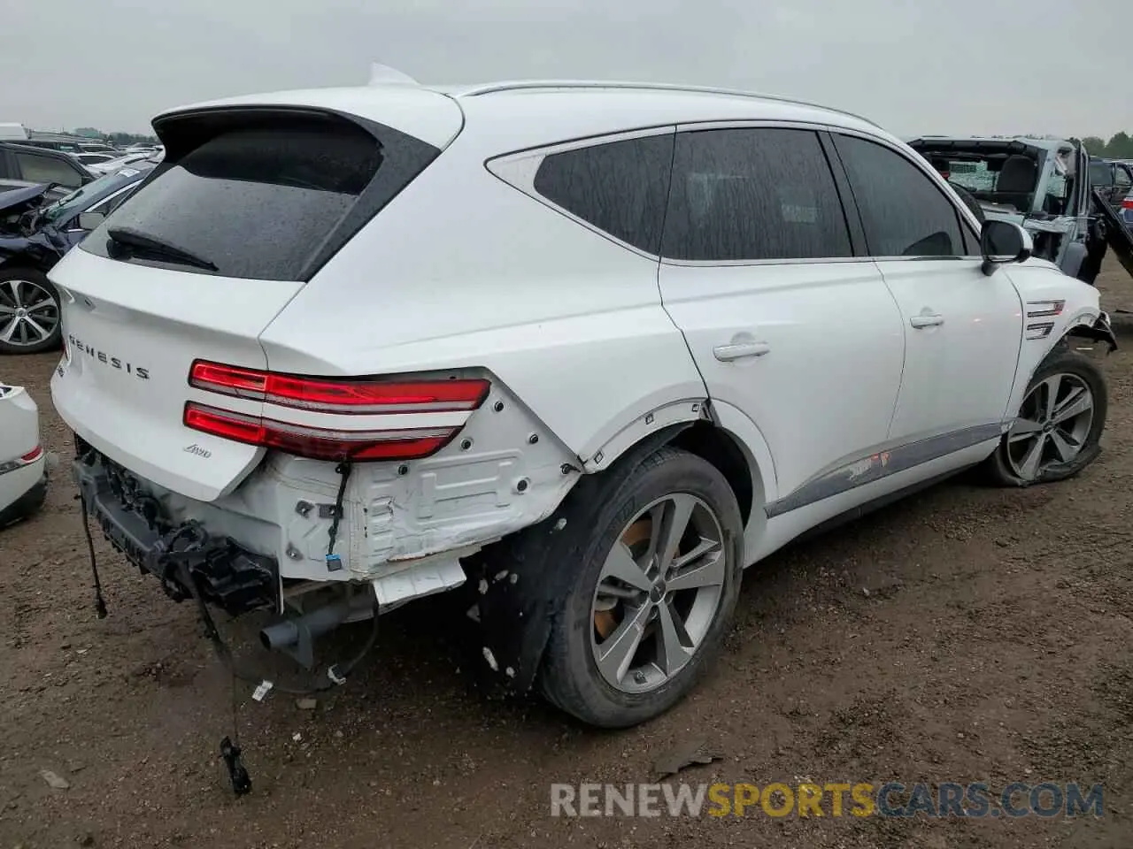 3 fotografías del automóvil dañado KMUHBDSB5MU040718 GENESIS GV80 2021