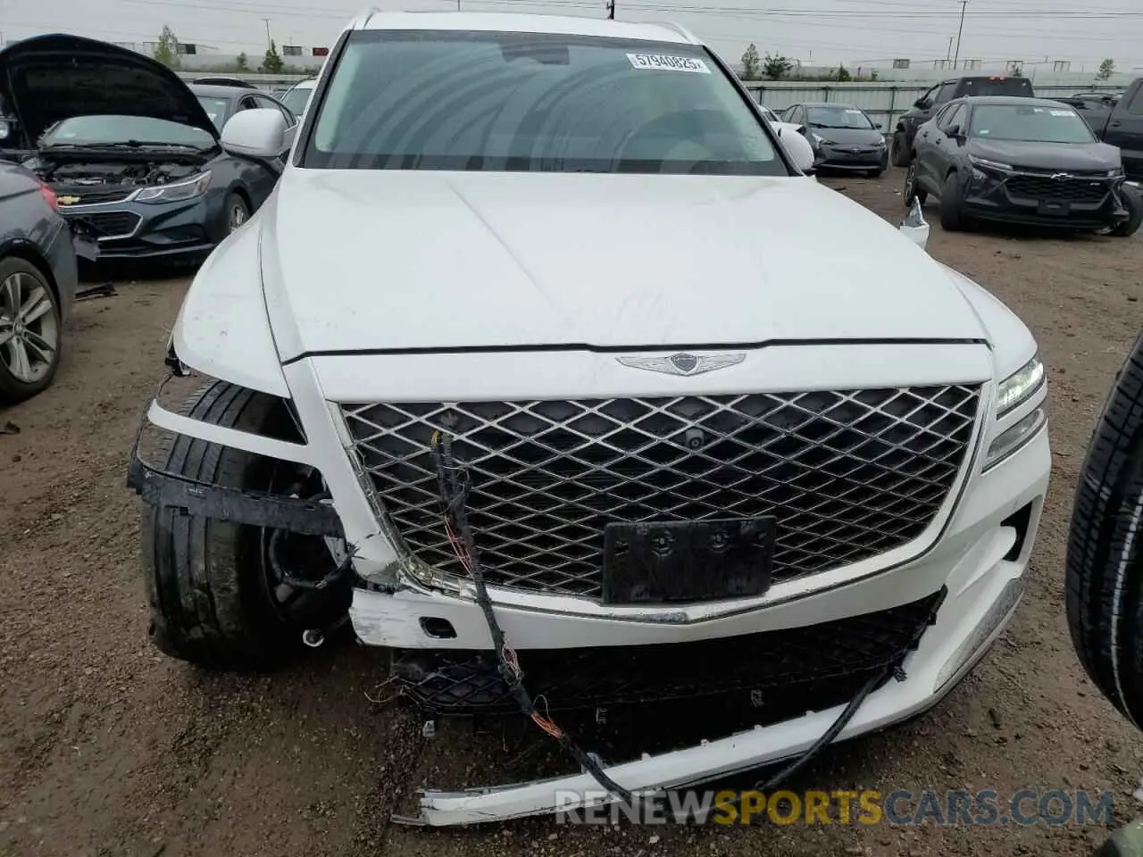 5 fotografías del automóvil dañado KMUHBDSB5MU040718 GENESIS GV80 2021