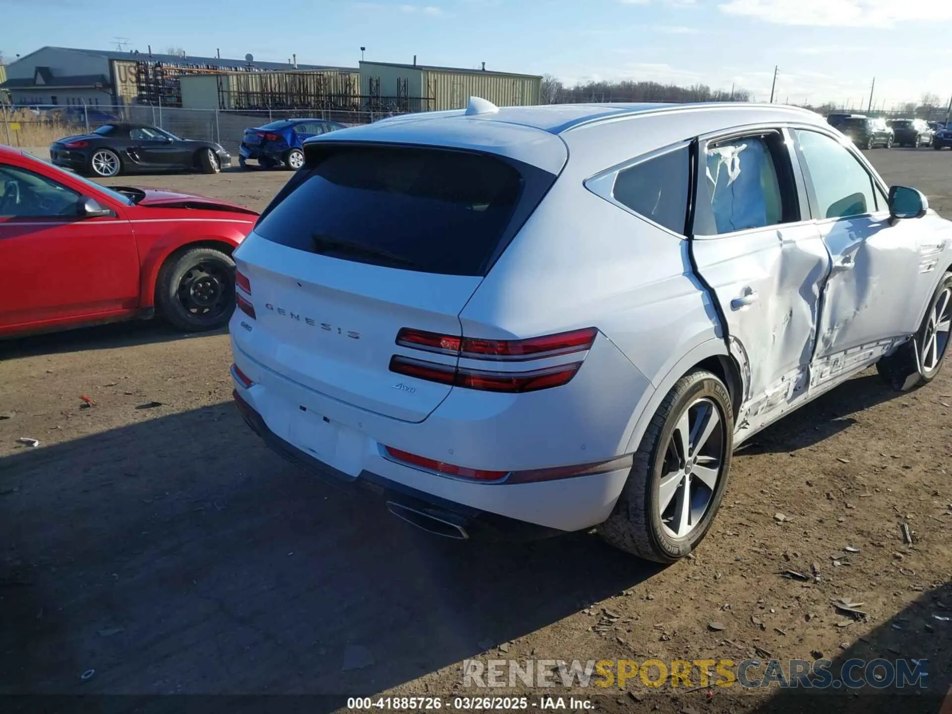 4 fotografías del automóvil dañado KMUHBDSB6MU034443 GENESIS GV80 2021