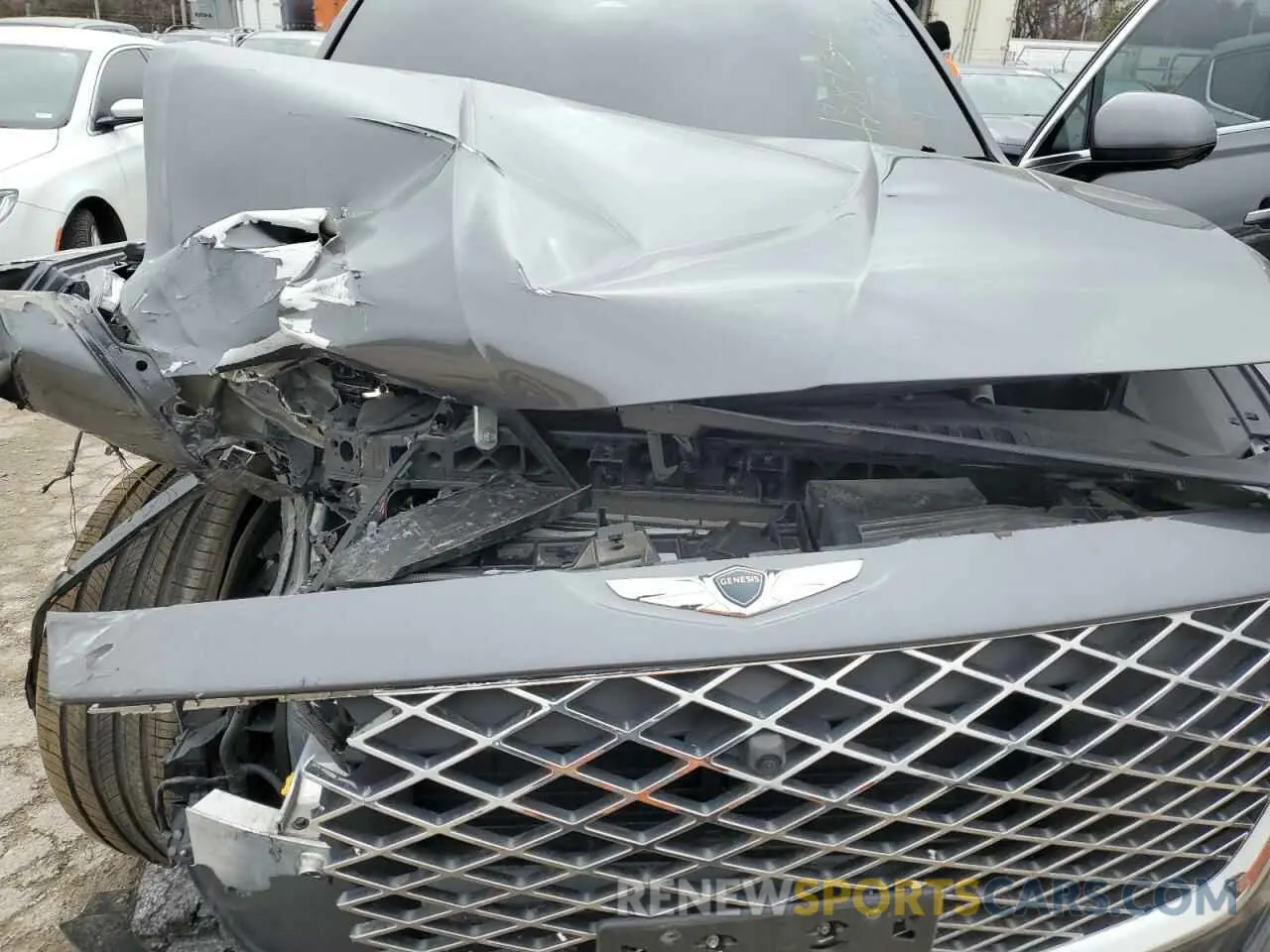 12 fotografías del automóvil dañado KMUHBDSB8MU053141 GENESIS GV80 2021