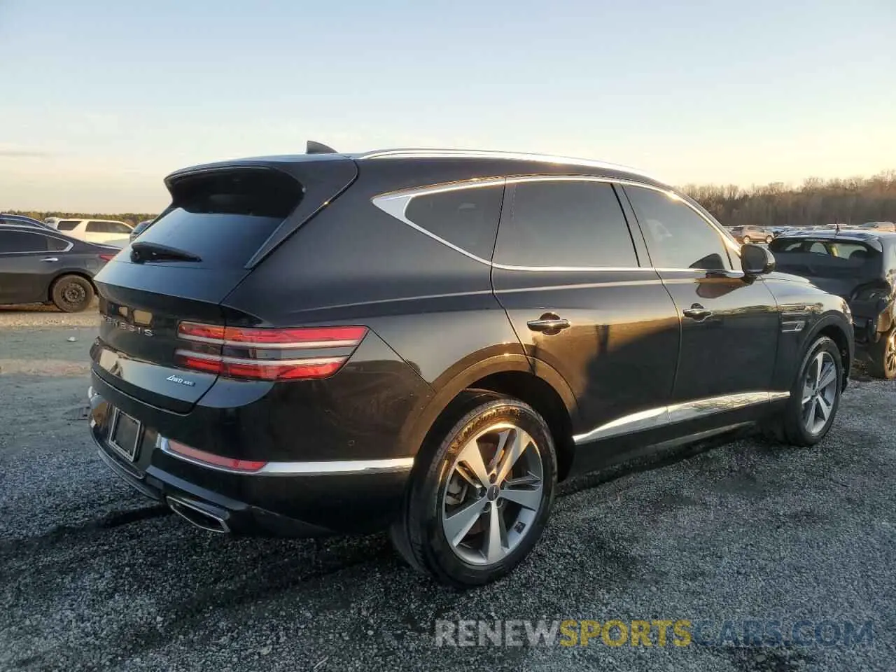 3 fotografías del automóvil dañado KMUHCESC0MU066638 GENESIS GV80 2021