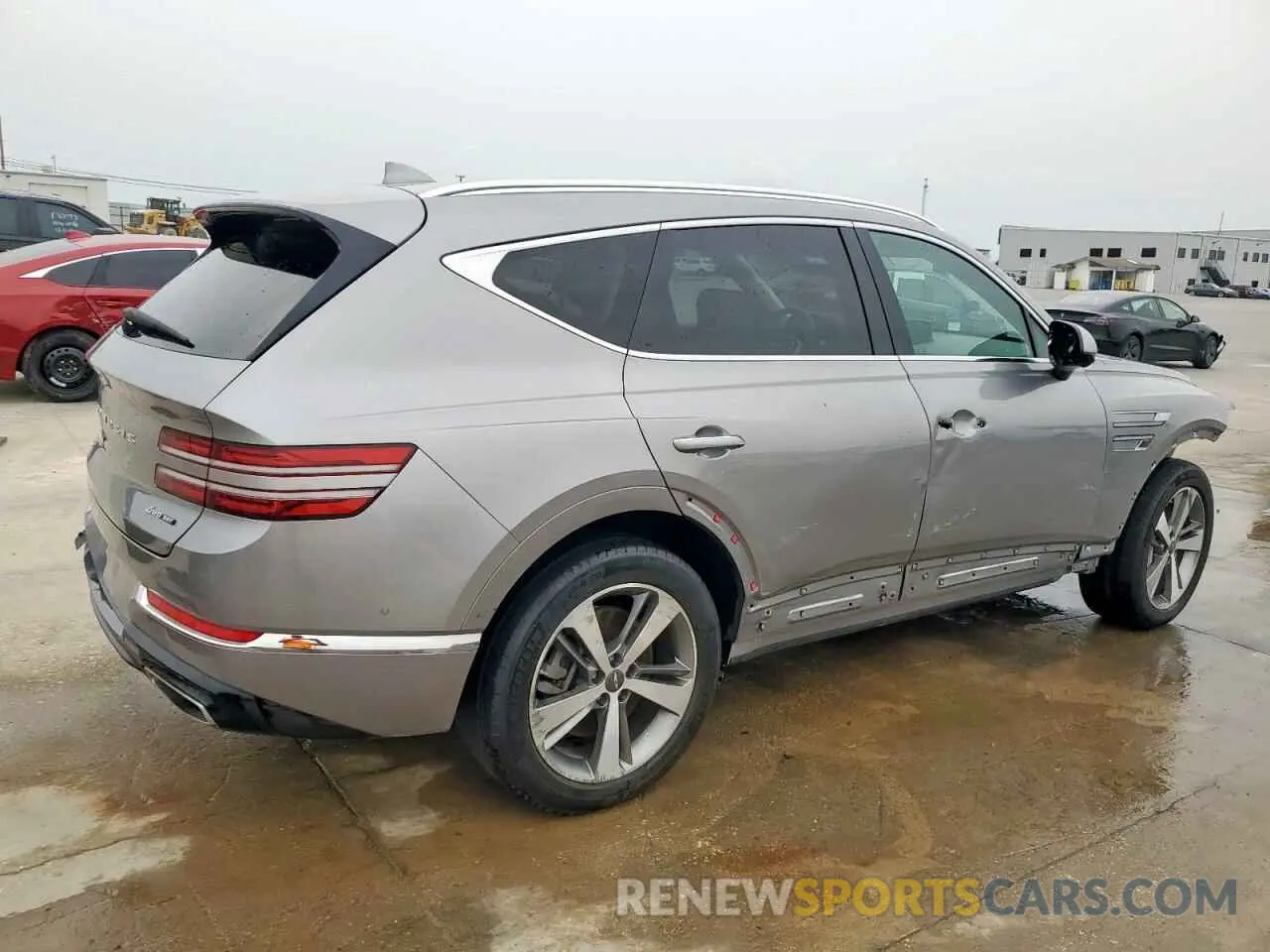 3 fotografías del automóvil dañado KMUHCESC2MU040722 GENESIS GV80 2021