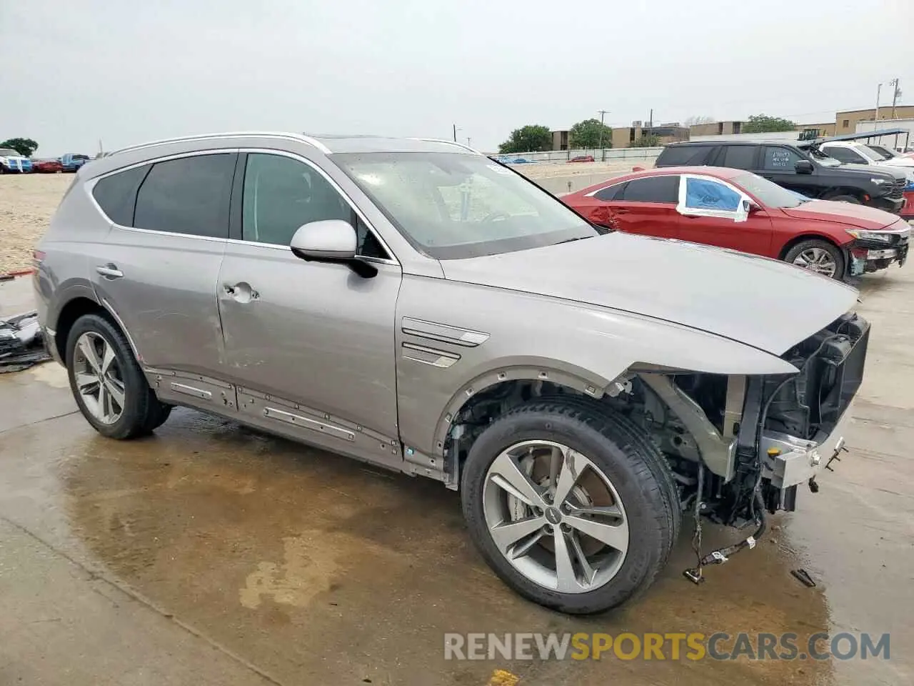 4 fotografías del automóvil dañado KMUHCESC2MU040722 GENESIS GV80 2021