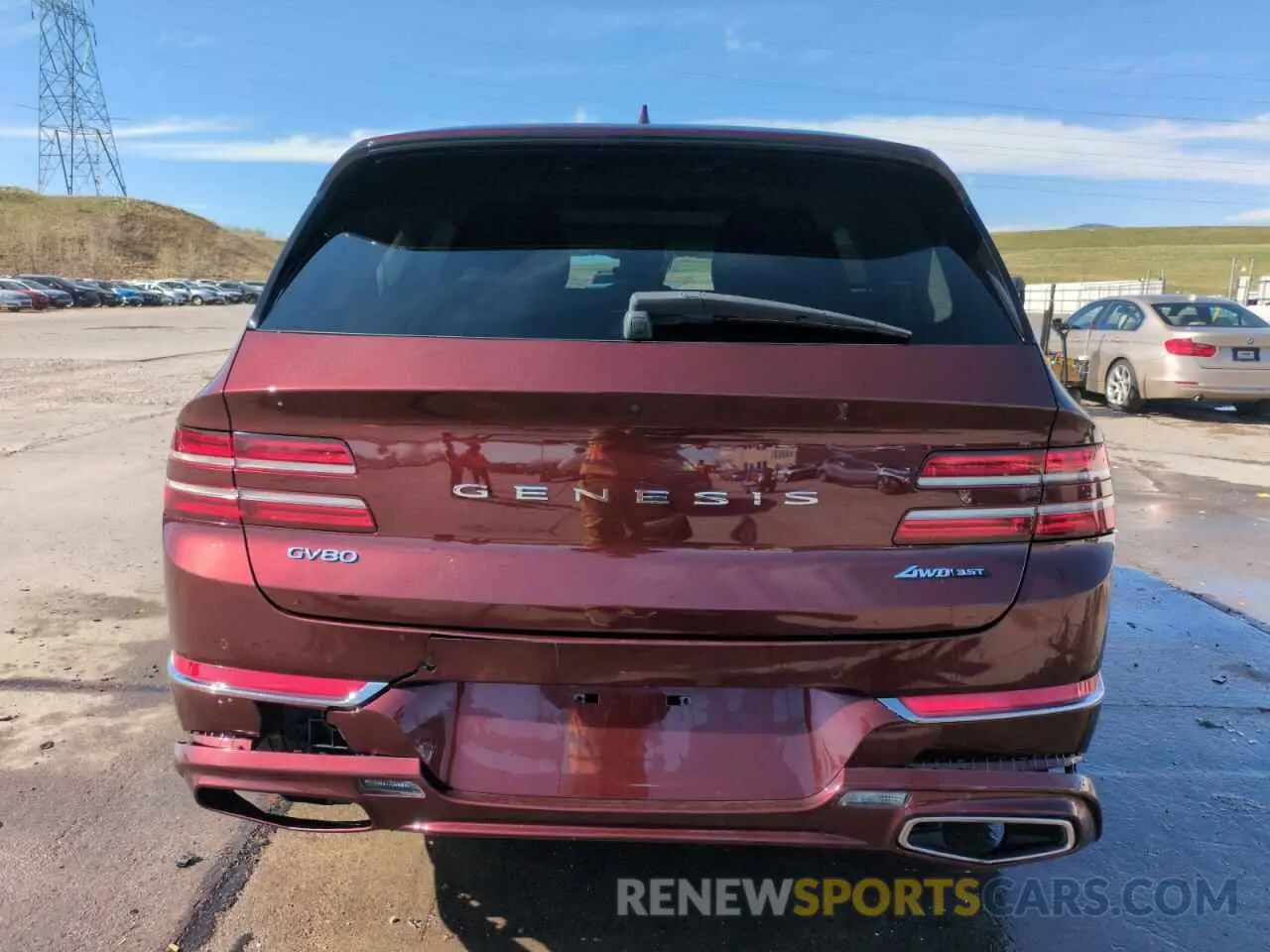 6 fotografías del automóvil dañado KMUHCESC4MU040334 GENESIS GV80 2021