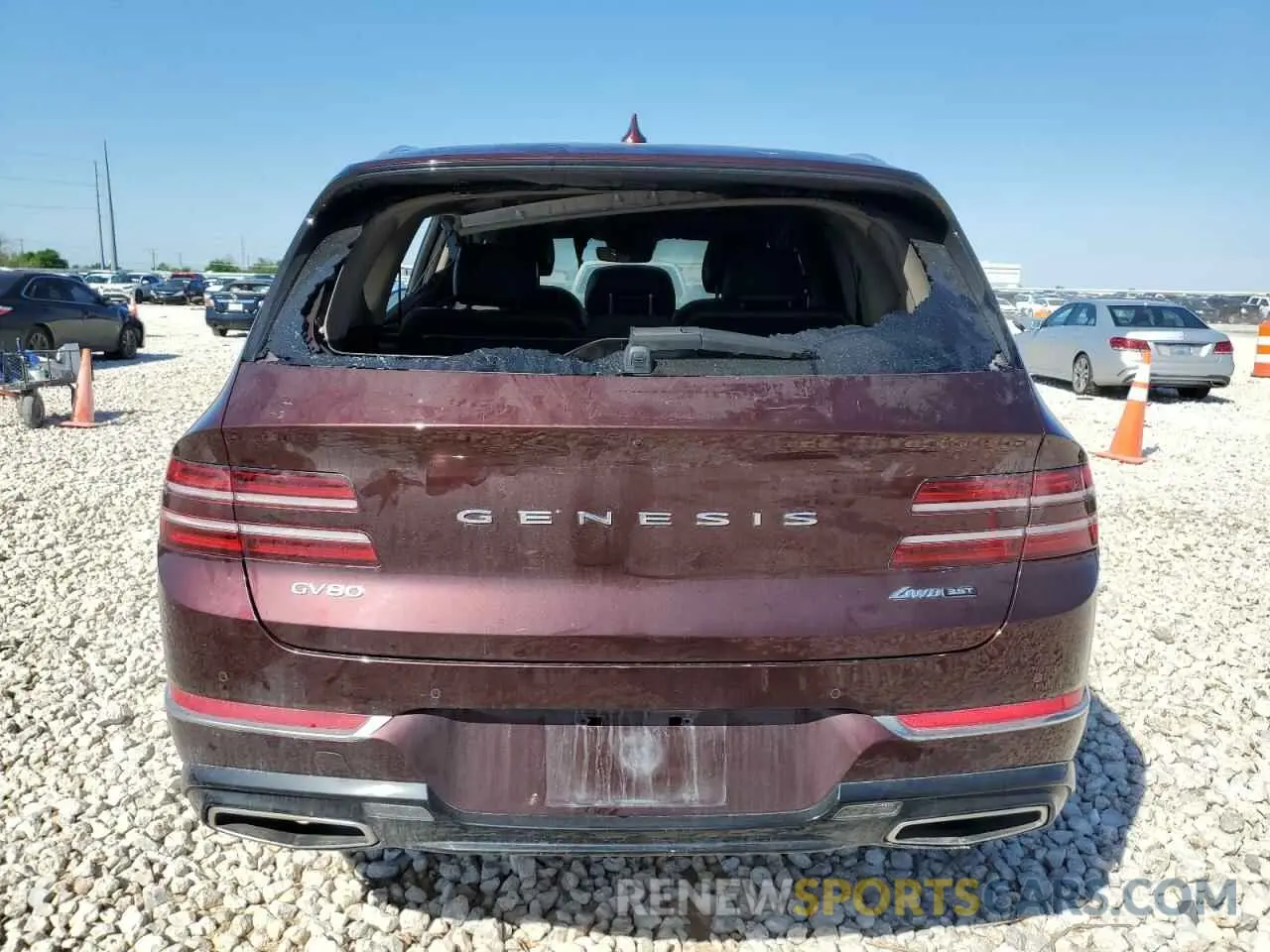 6 fotografías del automóvil dañado KMUHCESC7MU044023 GENESIS GV80 2021