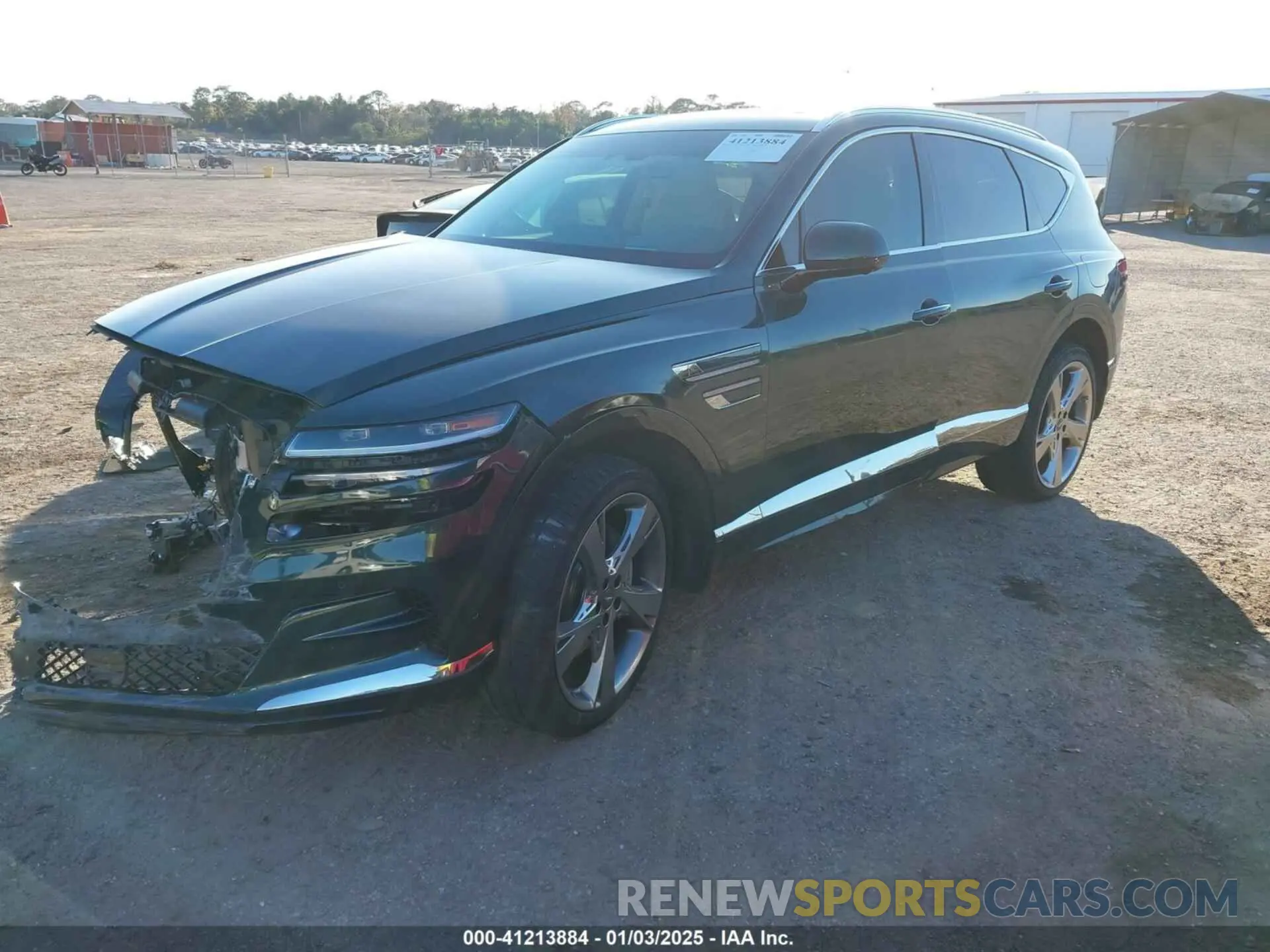 2 fotografías del automóvil dañado KMUHCESC7MU072310 GENESIS GV80 2021