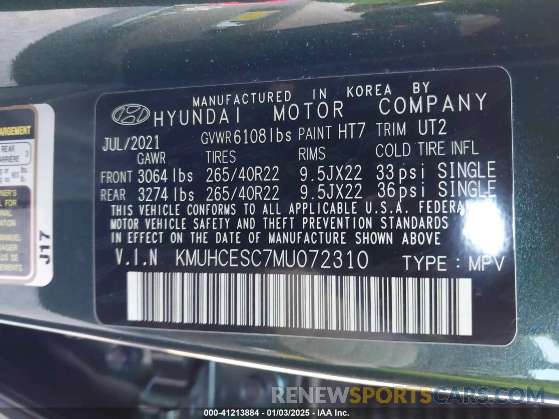 9 fotografías del automóvil dañado KMUHCESC7MU072310 GENESIS GV80 2021