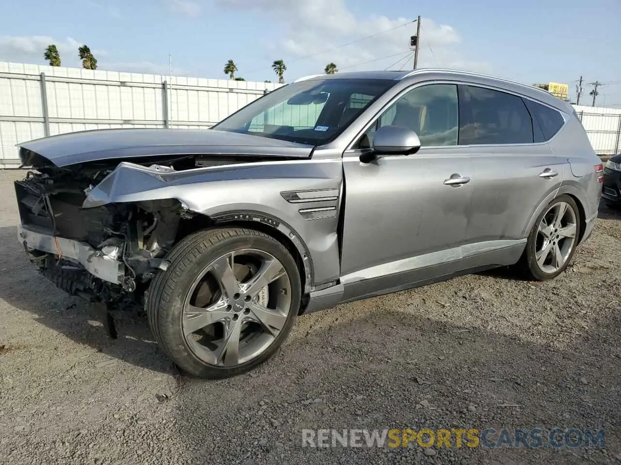 1 fotografías del automóvil dañado KMUHBDSB0NU091349 GENESIS GV80 2022
