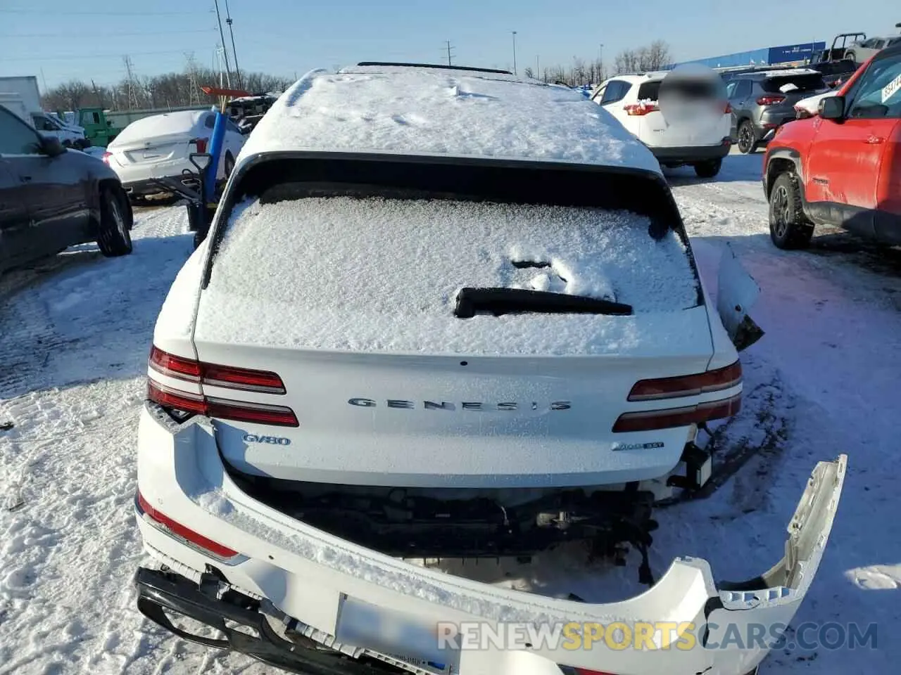 6 fotografías del automóvil dañado KMUHCESC6NU083400 GENESIS GV80 2022