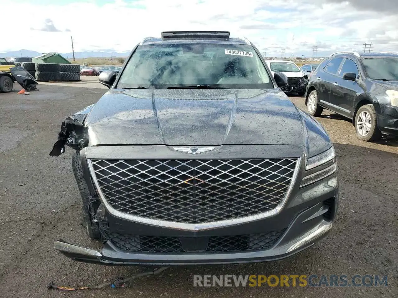 5 fotografías del automóvil dañado KMUHCESC7NU076679 GENESIS GV80 2022