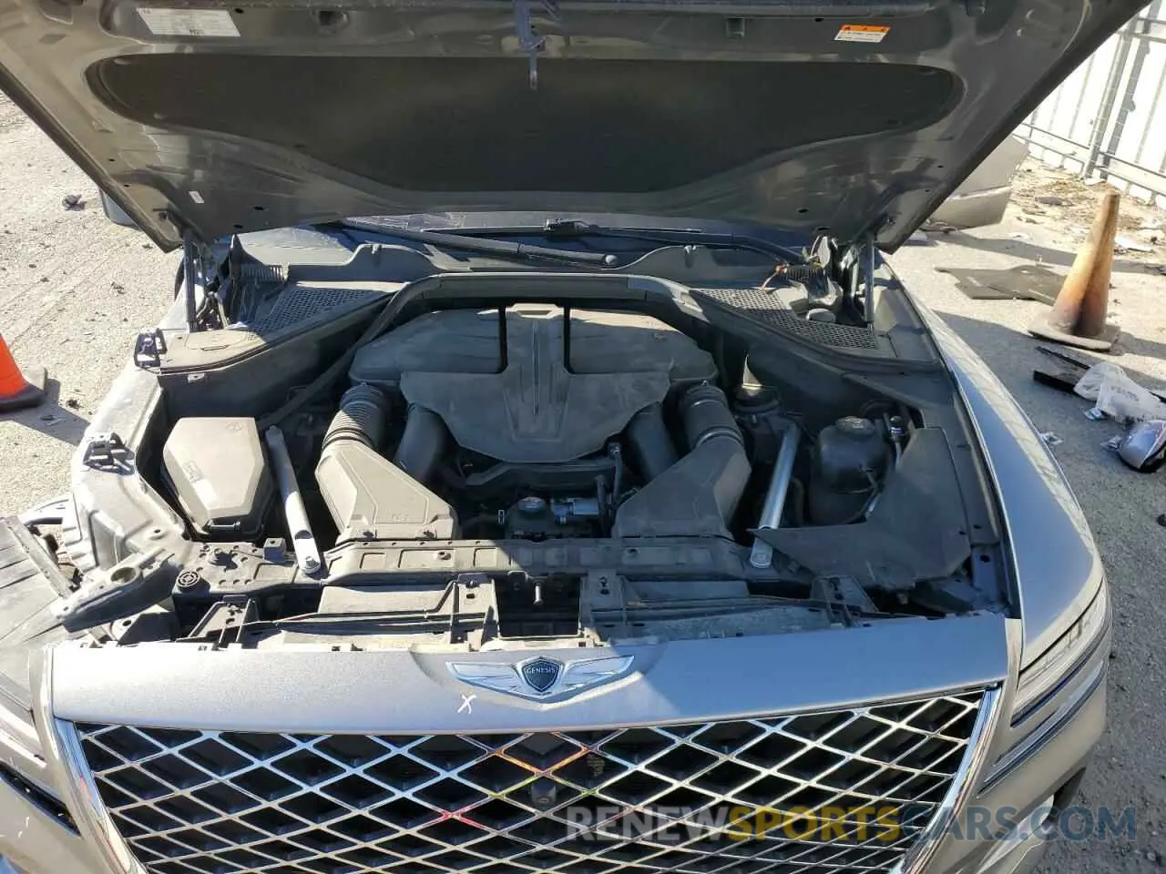 12 fotografías del automóvil dañado KMUHCESCXNU083352 GENESIS GV80 2022