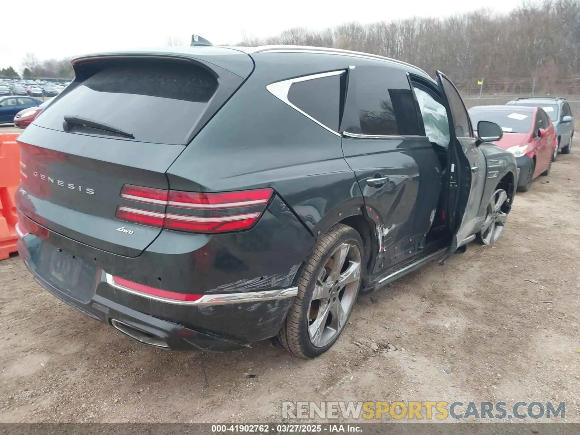 4 fotografías del automóvil dañado KMUHBDSB8PU117571 GENESIS GV80 2023