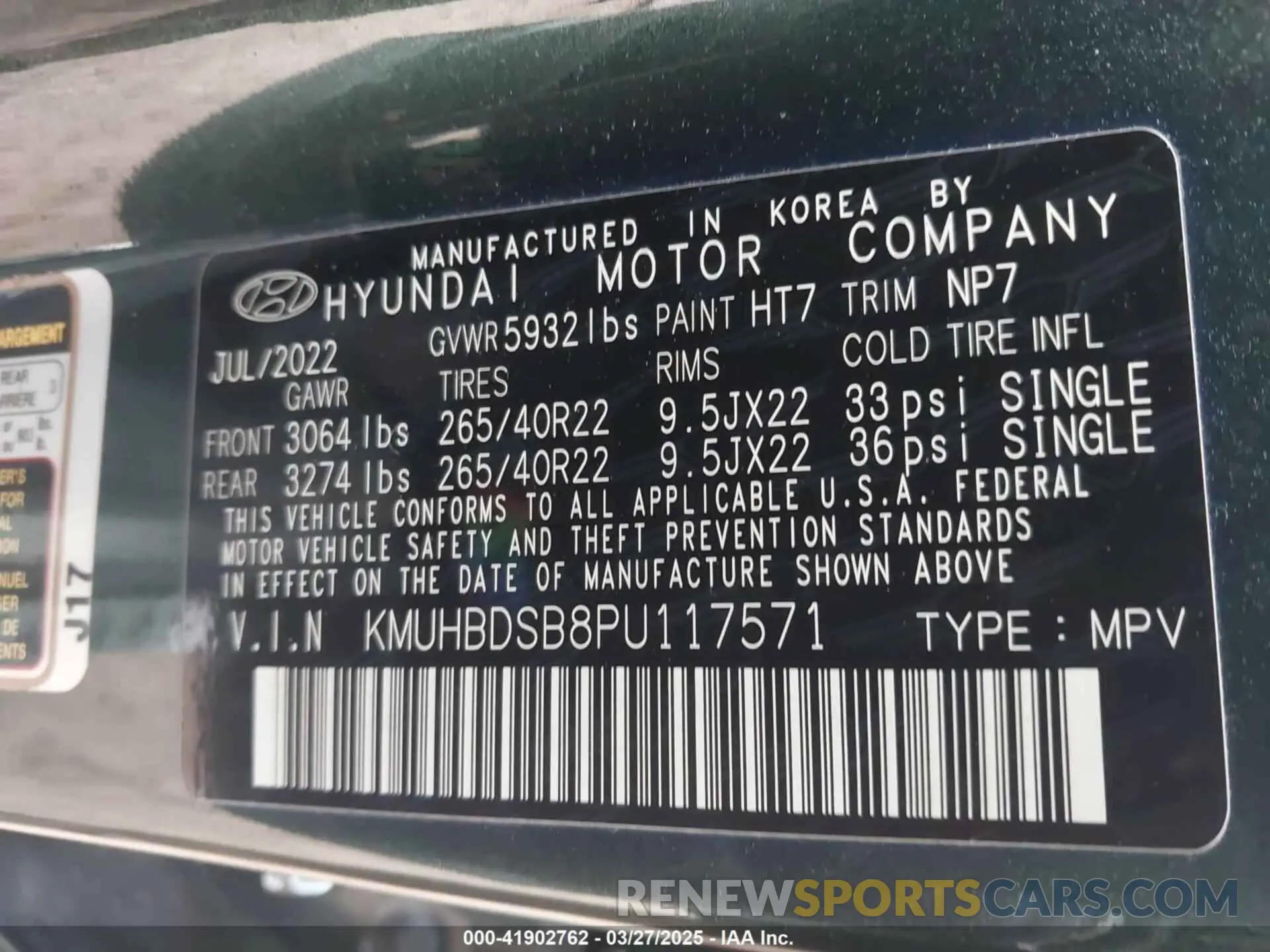 9 fotografías del automóvil dañado KMUHBDSB8PU117571 GENESIS GV80 2023