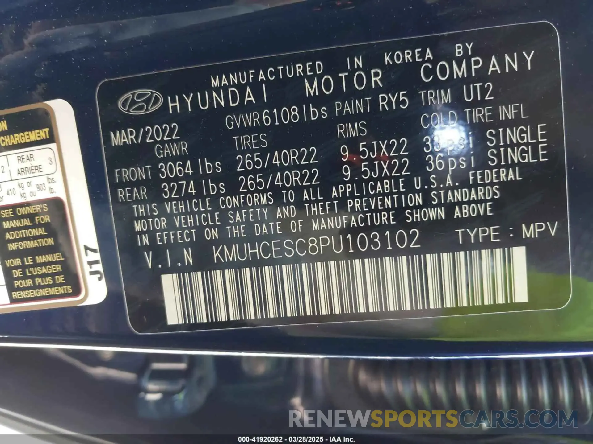 9 fotografías del automóvil dañado KMUHCESC8PU103102 GENESIS GV80 2023