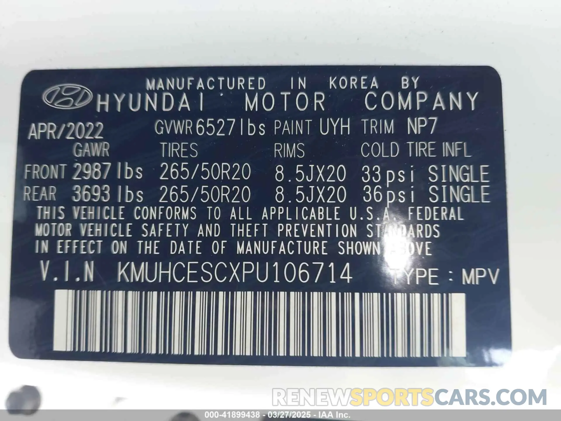 9 fotografías del automóvil dañado KMUHCESCXPU106714 GENESIS GV80 2023