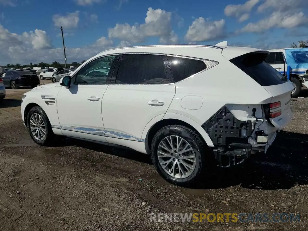 2 fotografías del automóvil dañado KMUHBDSB4RU207755 GENESIS GV80 2024