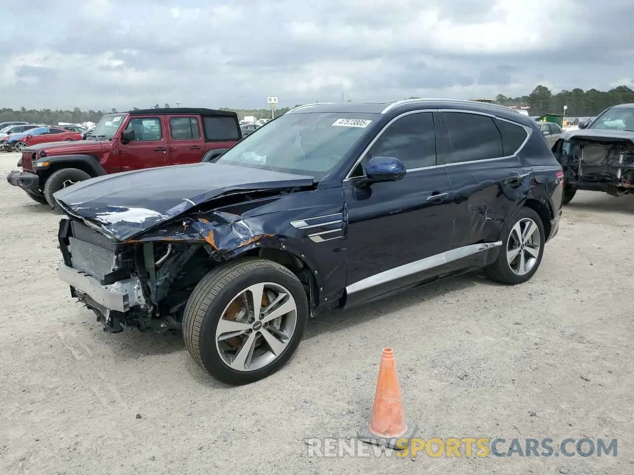 1 fotografías del automóvil dañado KMUHBDSB5RU150921 GENESIS GV80 2024