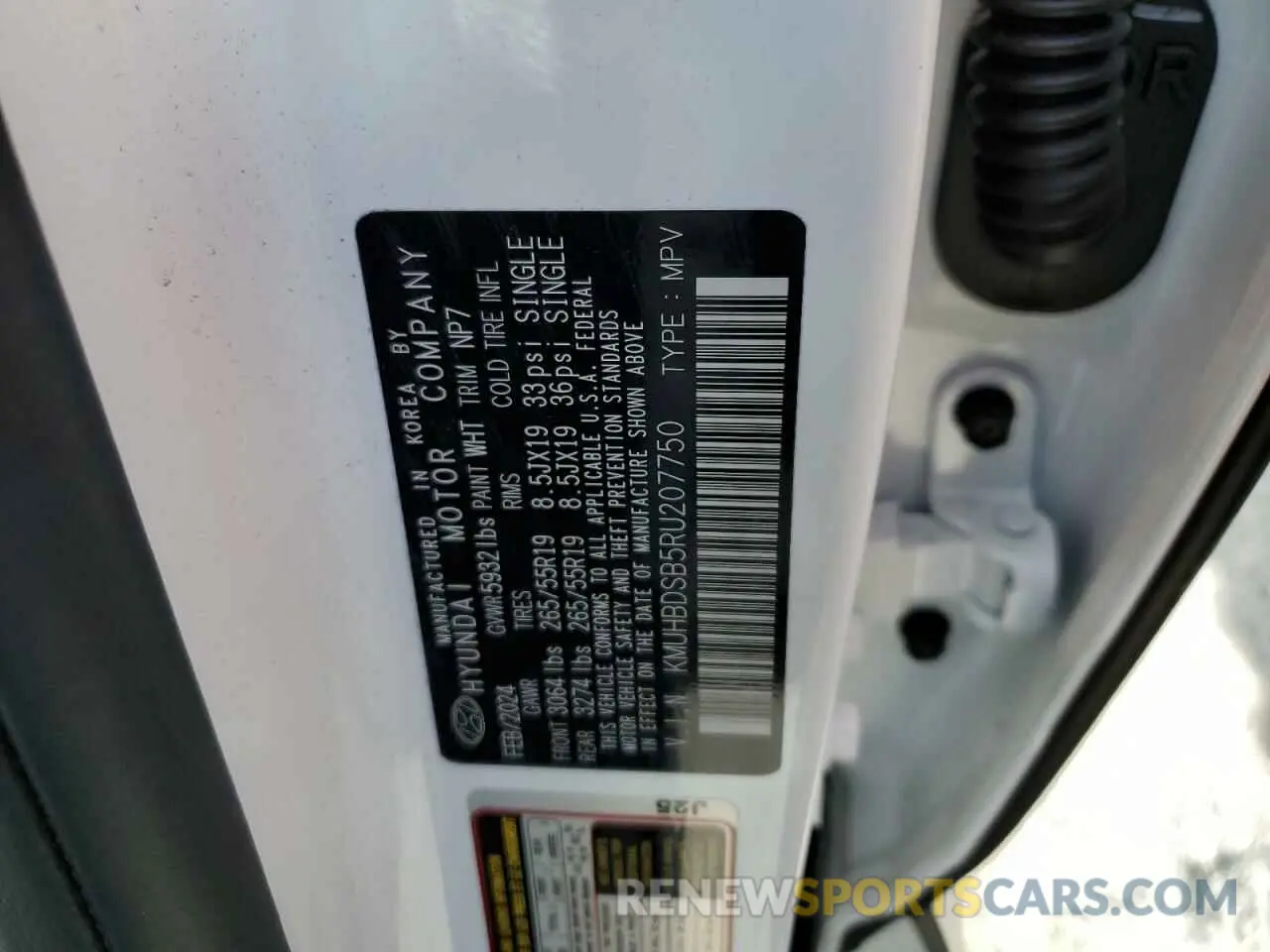12 fotografías del automóvil dañado KMUHBDSB5RU207750 GENESIS GV80 2024