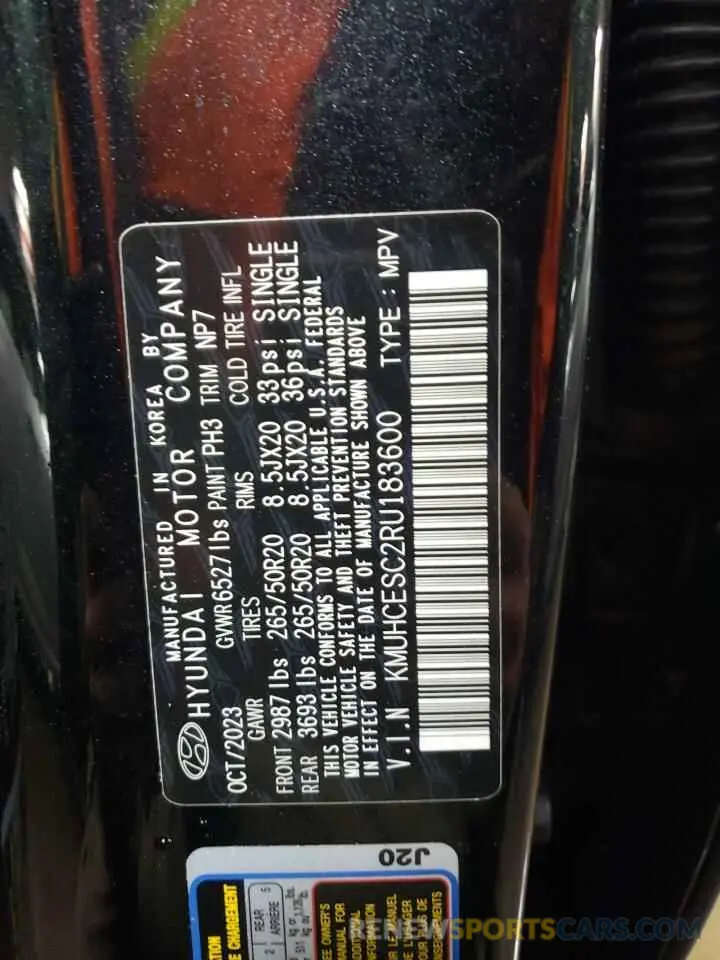 12 fotografías del automóvil dañado KMUHCESC2RU183600 GENESIS GV80 2024