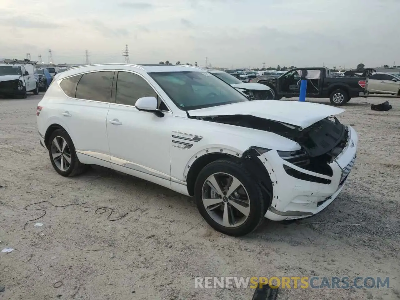 4 fotografías del automóvil dañado KMUHCESC6RU177900 GENESIS GV80 2024