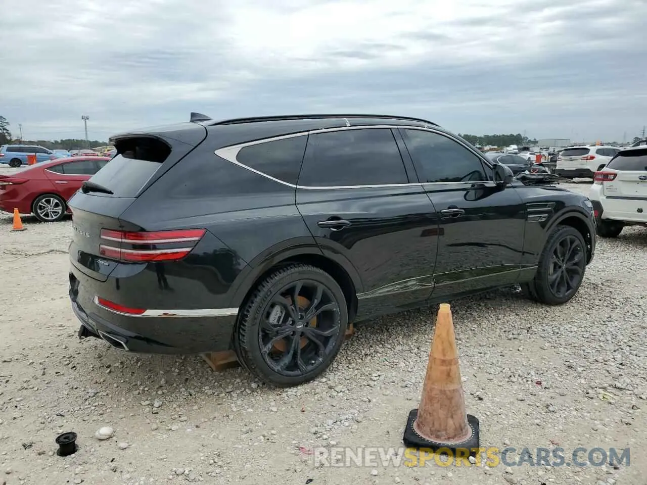 3 fotografías del automóvil dañado KMUHCESC8RU174416 GENESIS GV80 2024