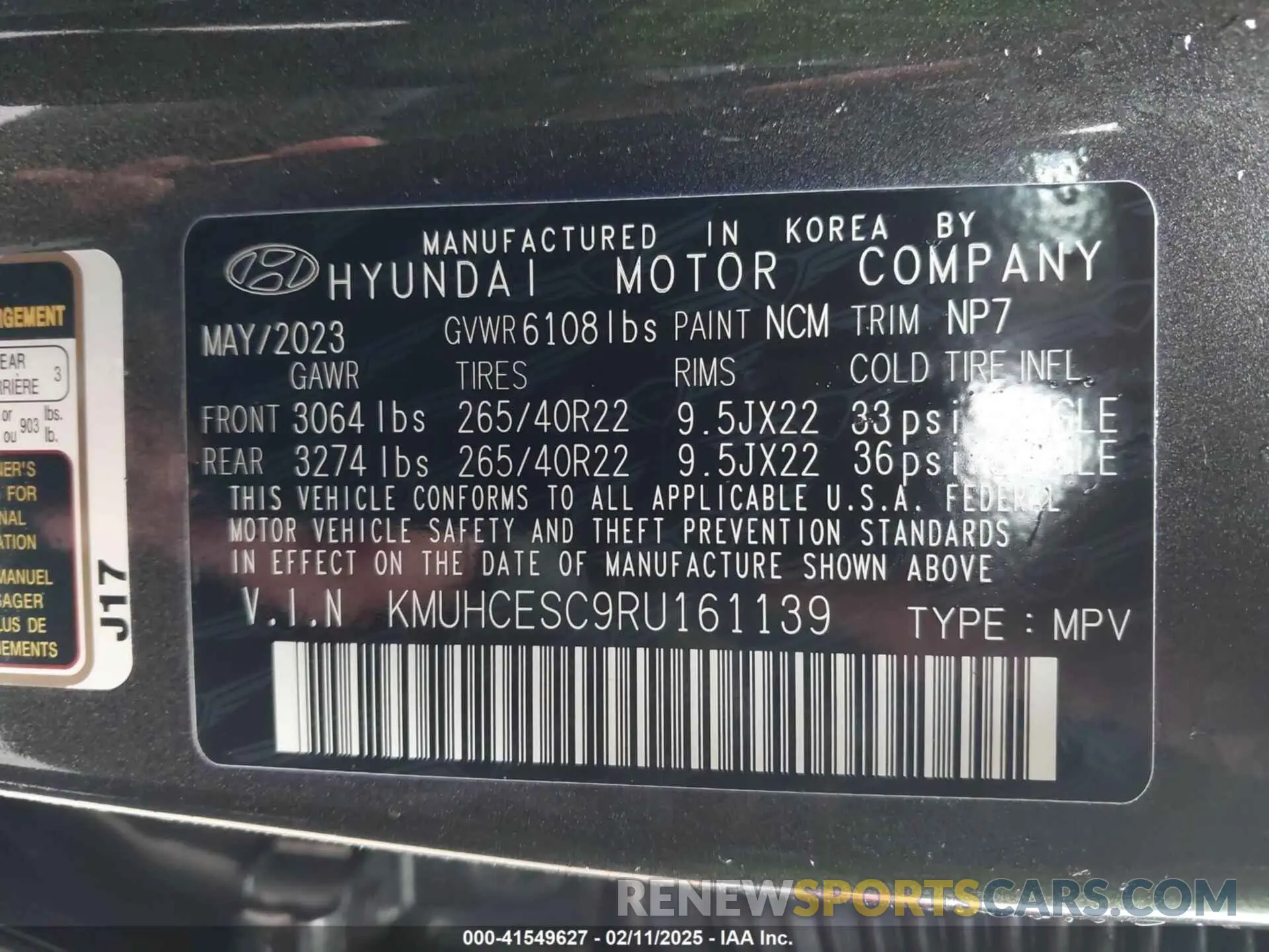 9 fotografías del automóvil dañado KMUHCESC9RU161139 GENESIS GV80 2024