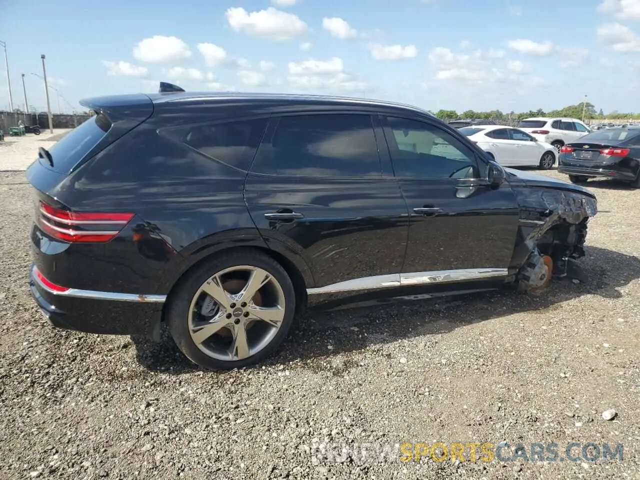 3 fotografías del automóvil dañado KMUHCESC9RU177826 GENESIS GV80 2024