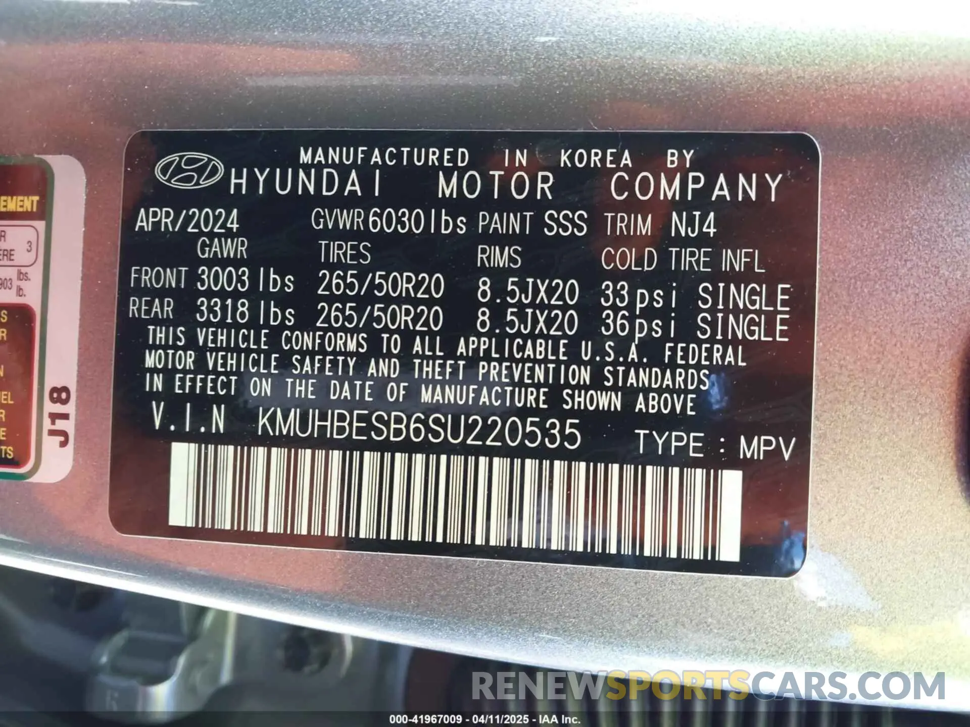9 fotografías del automóvil dañado KMUHBESB6SU220535 GENESIS GV80 2025