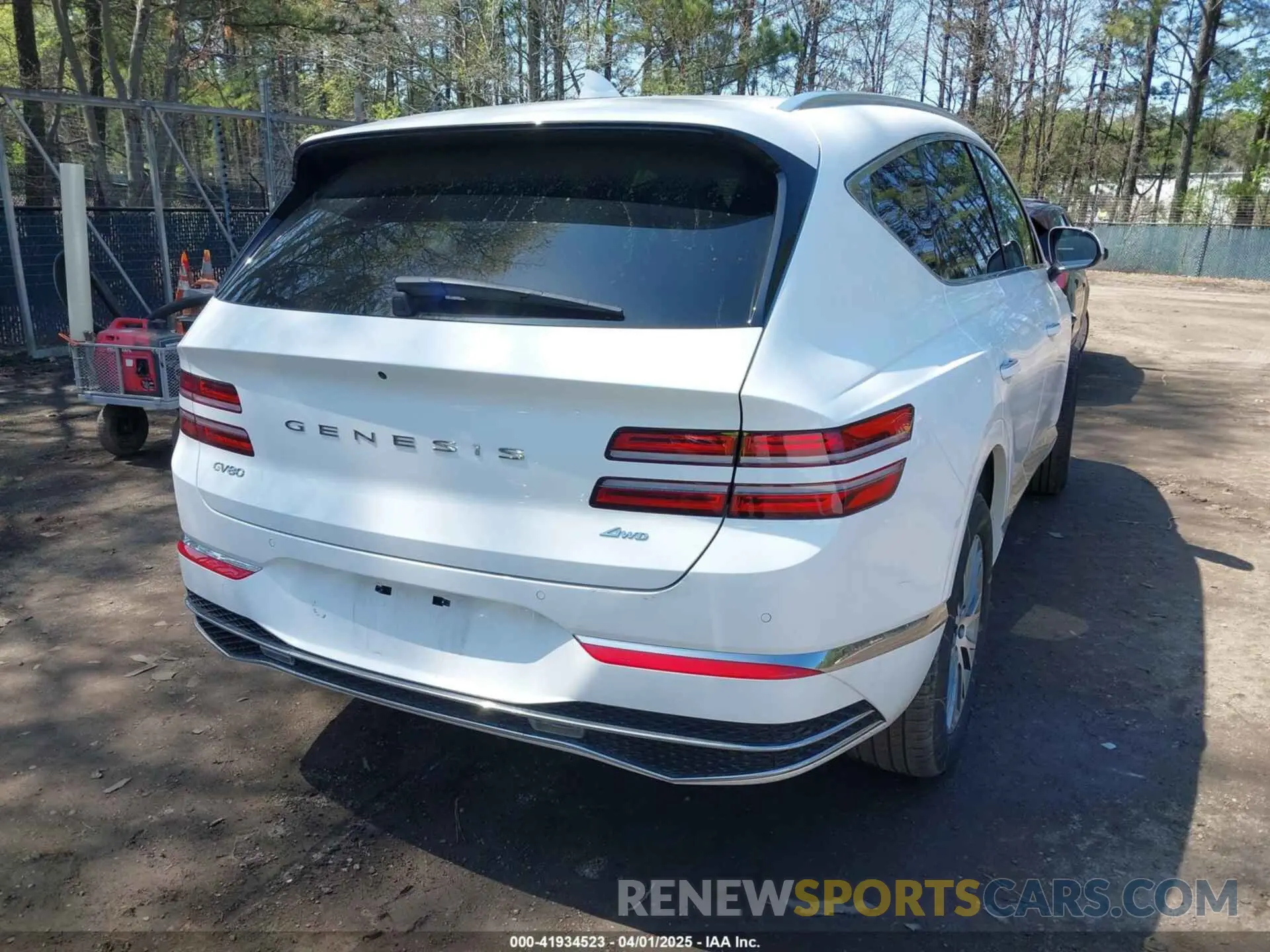 4 fotografías del automóvil dañado KMUHFESB0SU251655 GENESIS GV80 2025