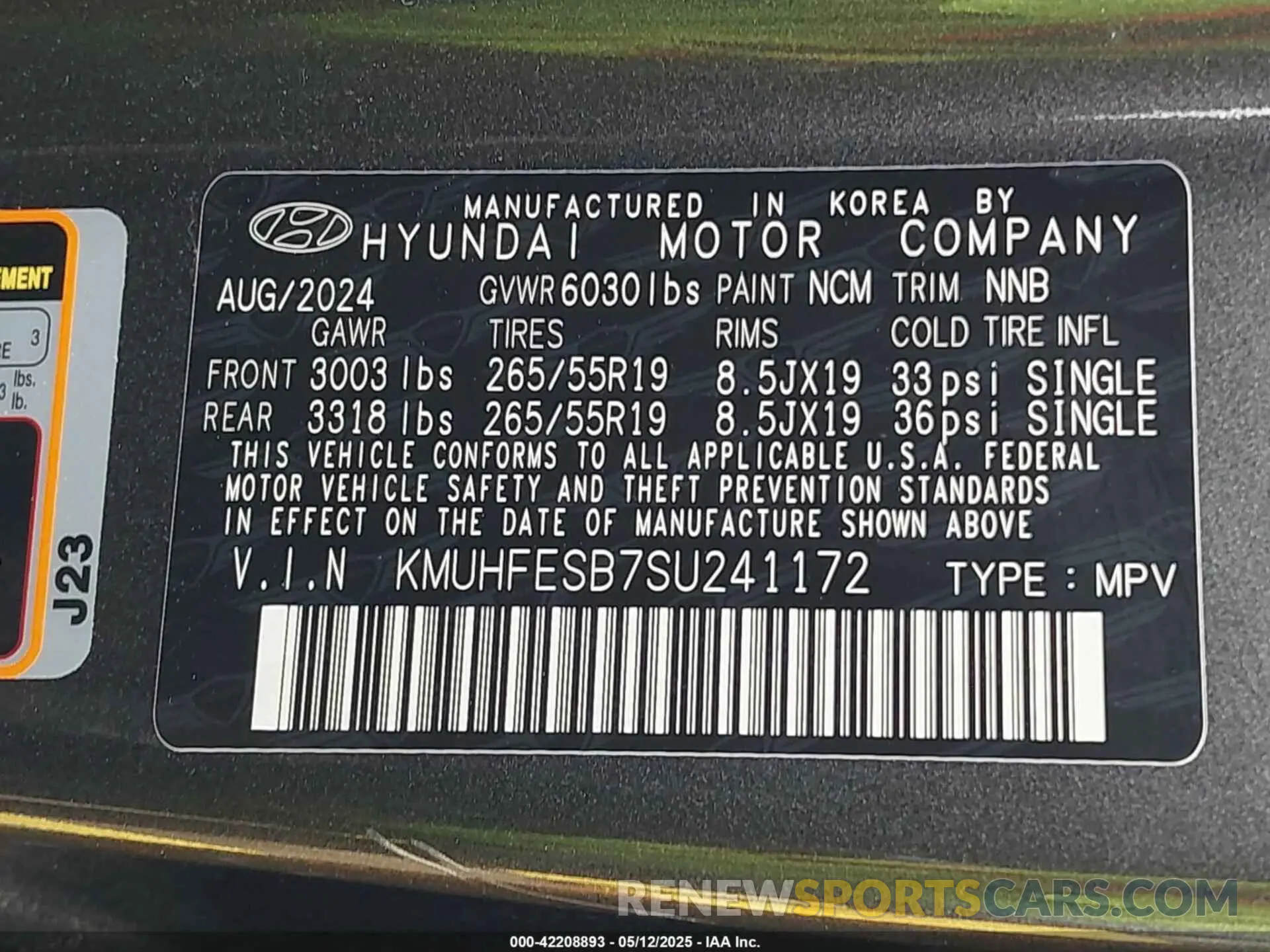 9 fotografías del automóvil dañado KMUHFESB7SU241172 GENESIS GV80 2025