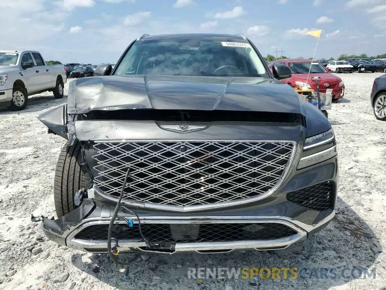 5 fotografías del automóvil dañado KMUHEESC8SU240124 GENESIS GV80 PREST 2025