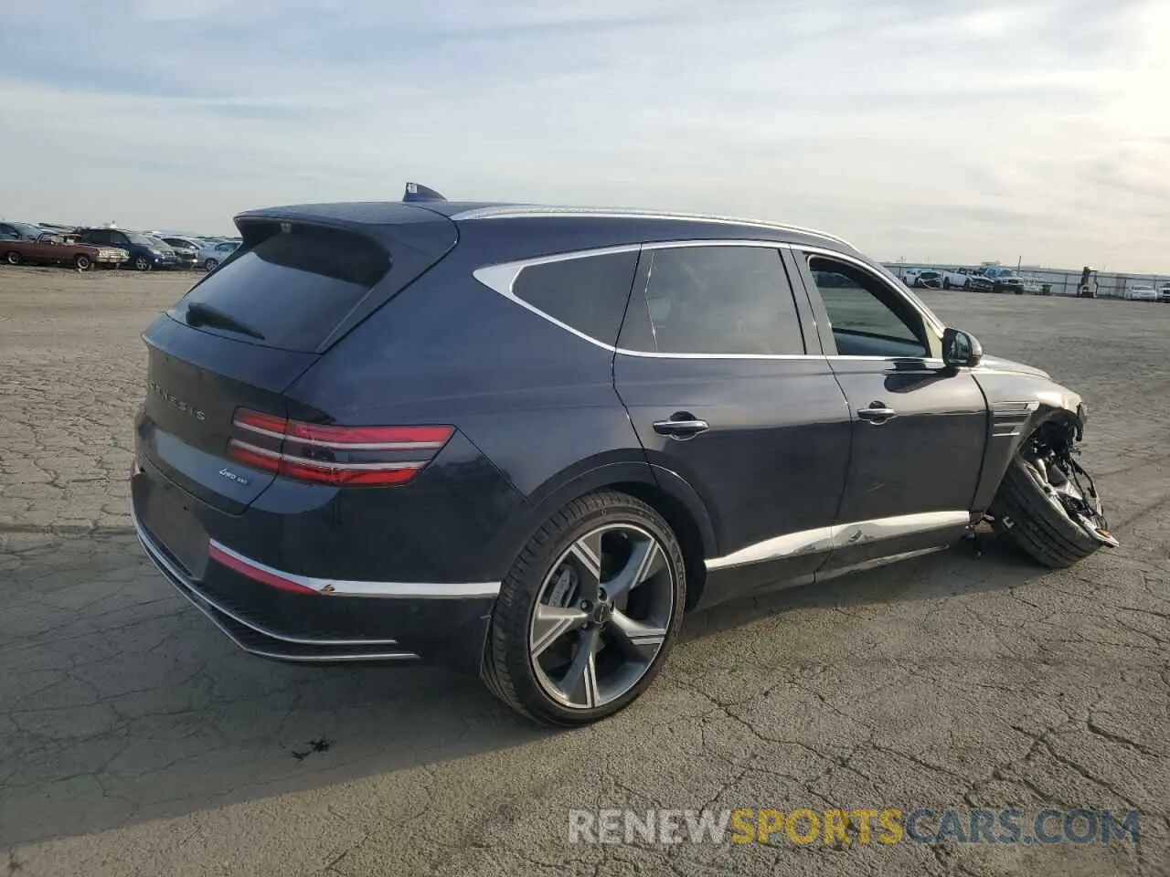 3 fotografías del automóvil dañado KMUHEESC8SU240382 GENESIS GV80 PREST 2025
