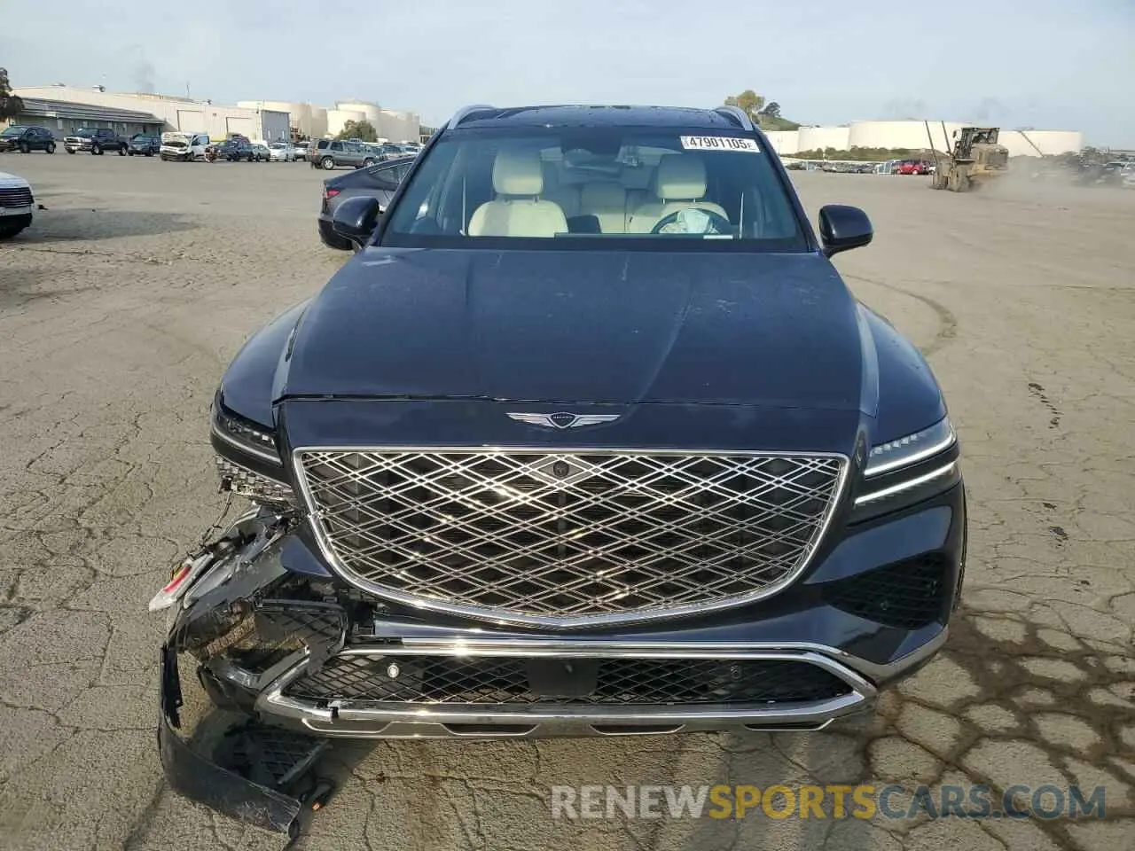 5 fotografías del automóvil dañado KMUHEESC8SU240382 GENESIS GV80 PREST 2025