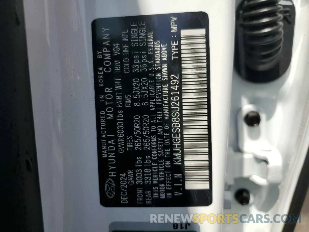14 fotografías del automóvil dañado KMUHGESB8SU261492 GENESIS GV80 SELEC 2025