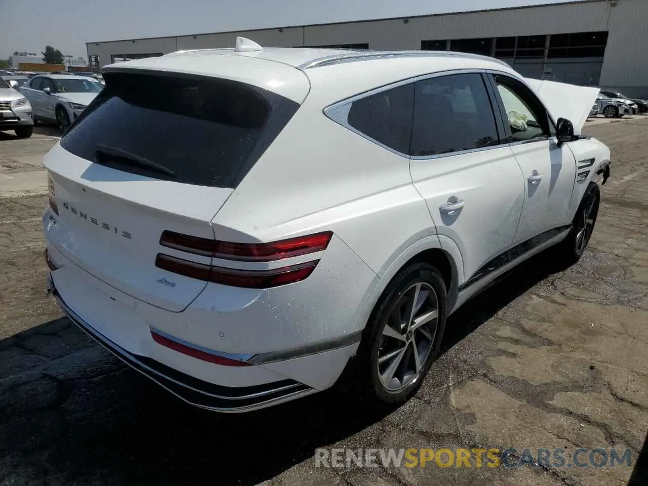 3 fotografías del automóvil dañado KMUHGESB8SU261492 GENESIS GV80 SELEC 2025