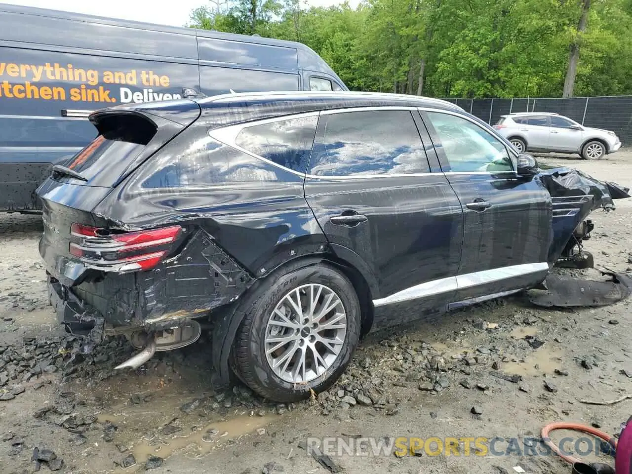 3 fotografías del automóvil dañado KMUHFESB5SU240229 GENESIS GV80 STAND 2025