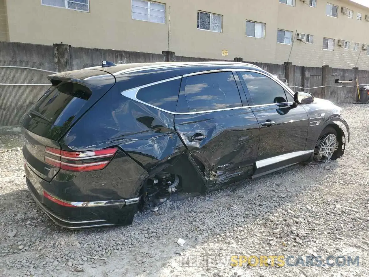 3 fotografías del automóvil dañado KMUHFESB7SU248218 GENESIS GV80 STAND 2025