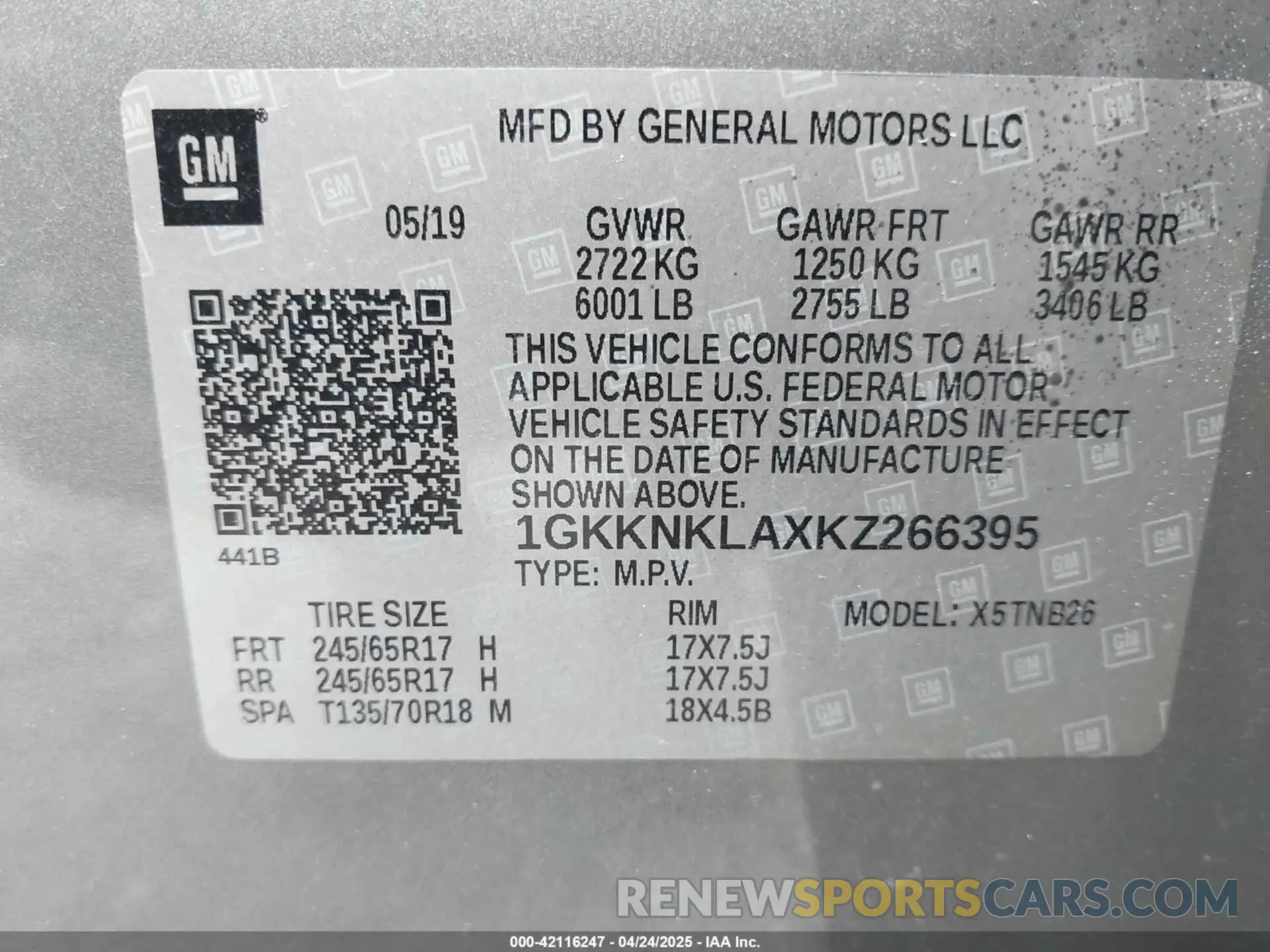9 fotografías del automóvil dañado 1GKKNKLAXKZ266395 GMC ACADIA 2019