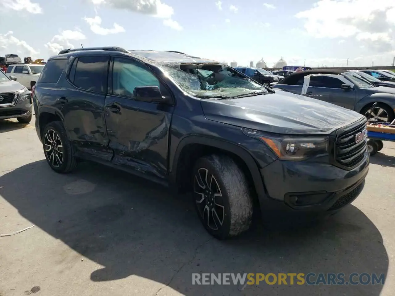 4 fotografías del automóvil dañado 1GKKNMLS9KZ285878 GMC ACADIA 2019