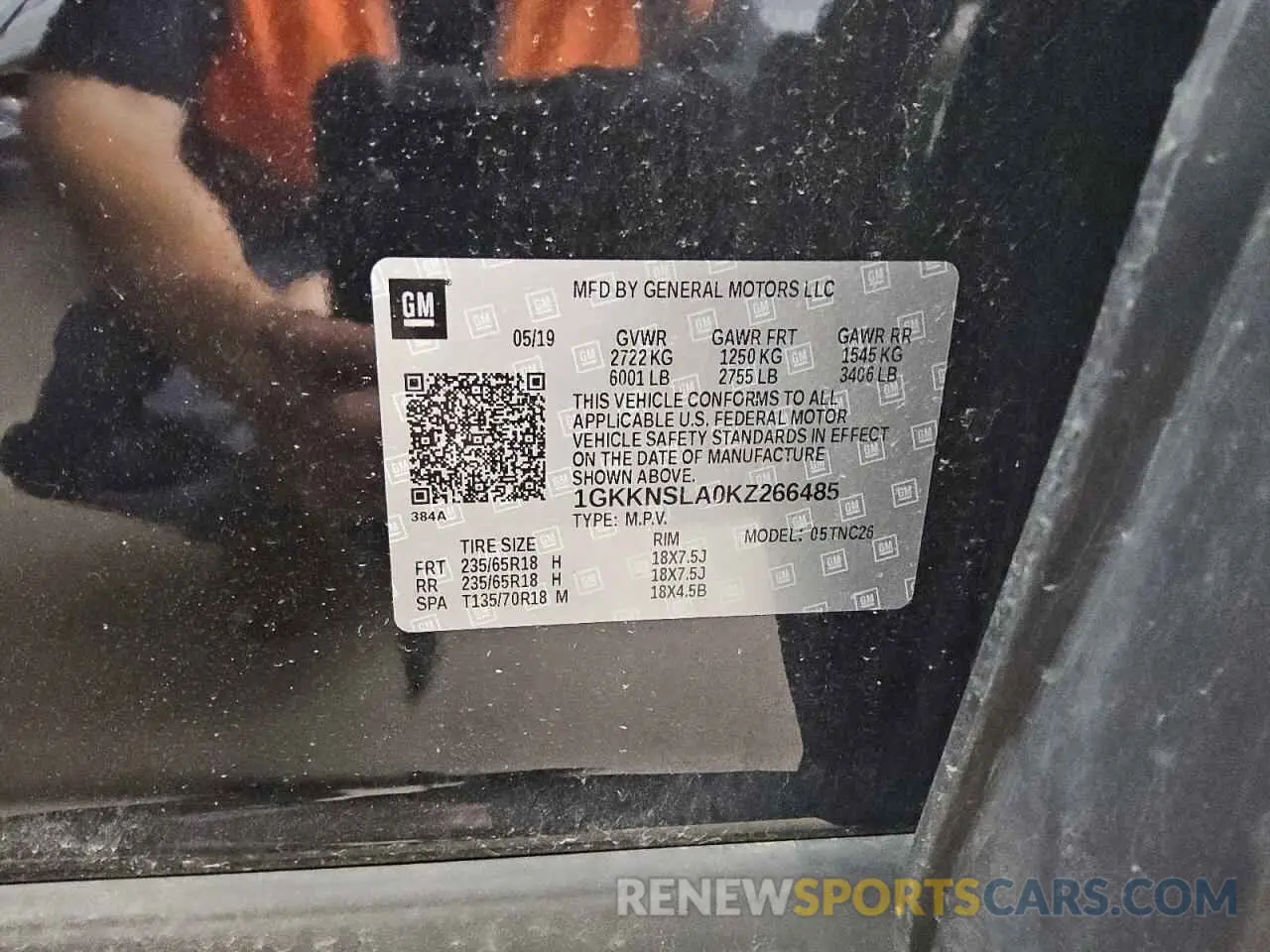 13 fotografías del automóvil dañado 1GKKNSLA0KZ266485 GMC ACADIA 2019