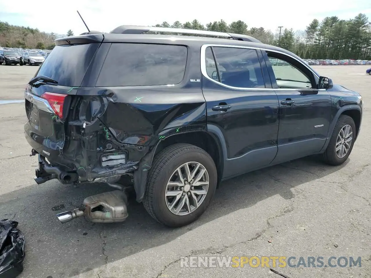 3 fotografías del automóvil dañado 1GKKNSLS0KZ240722 GMC ACADIA 2019