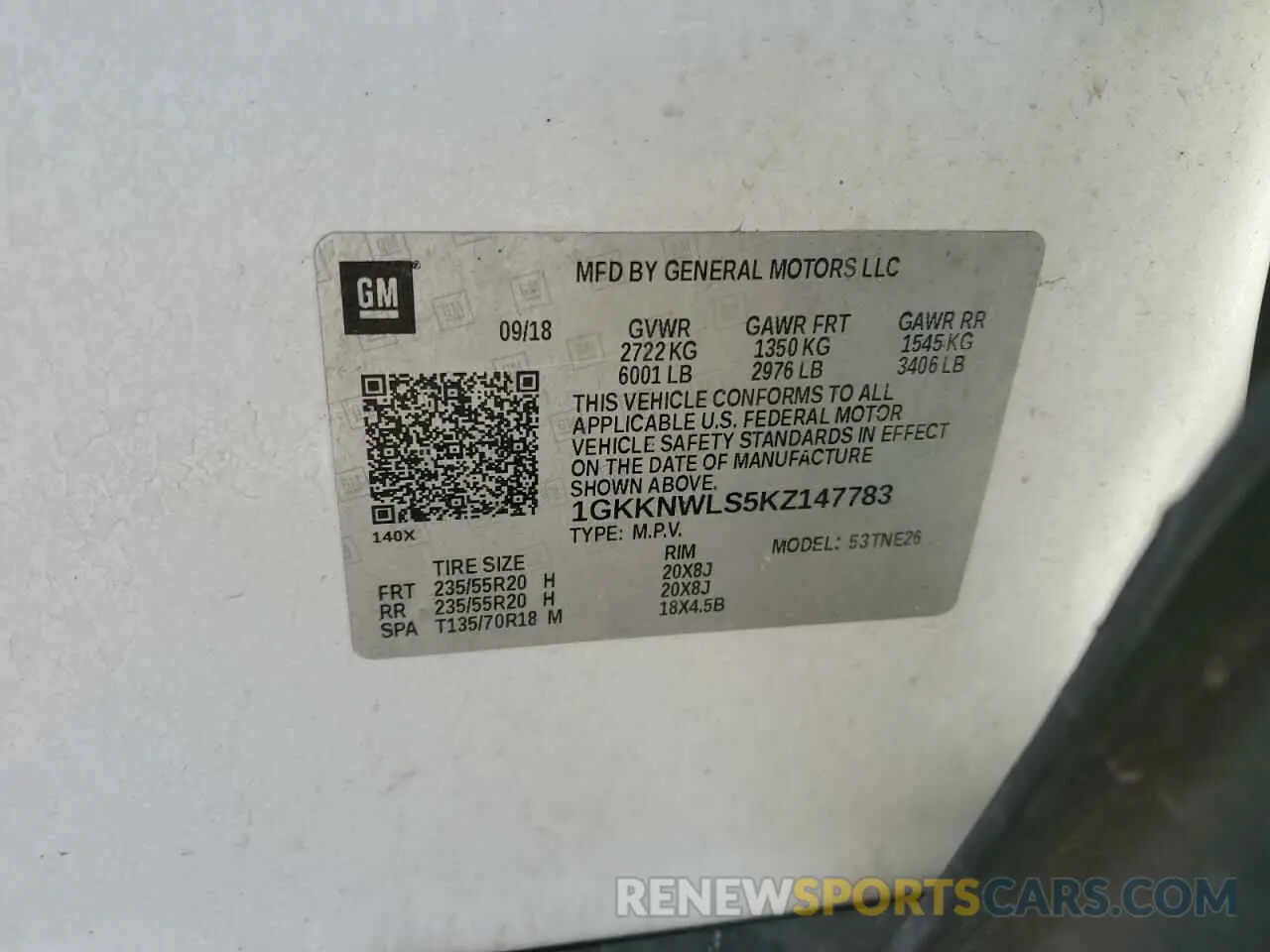 13 fotografías del automóvil dañado 1GKKNWLS5KZ147783 GMC ACADIA 2019