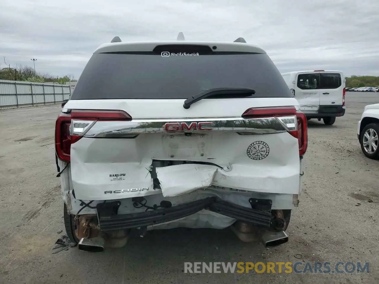 6 fotografías del automóvil dañado 1GKKNKLS5MZ202423 GMC ACADIA 2021