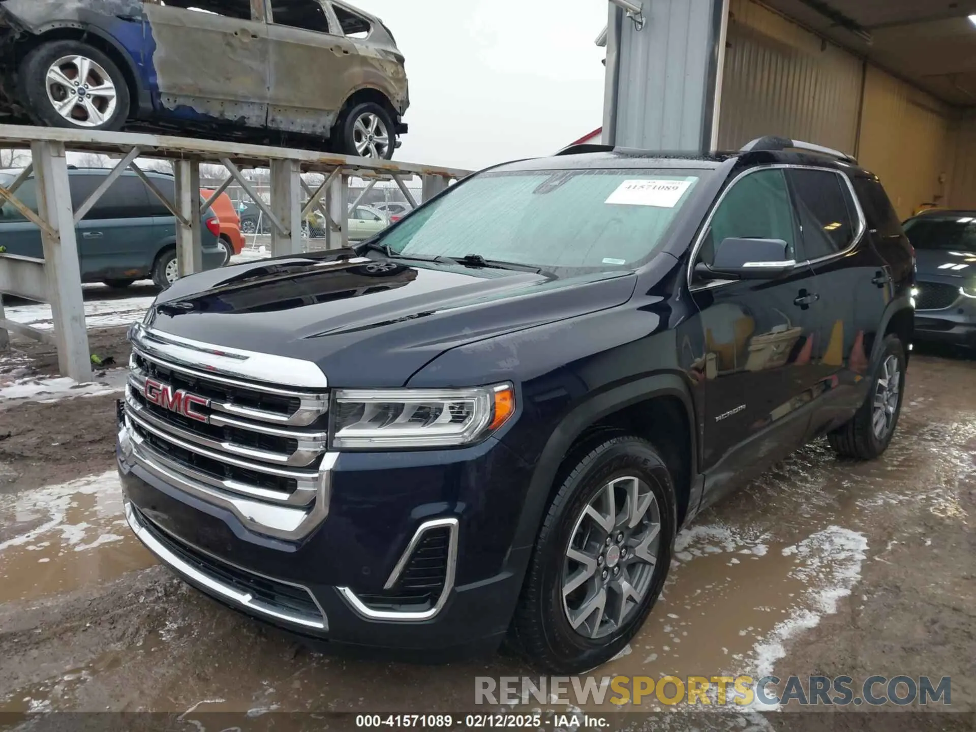 2 fotografías del automóvil dañado 1GKKNKLS7MZ193837 GMC ACADIA 2021