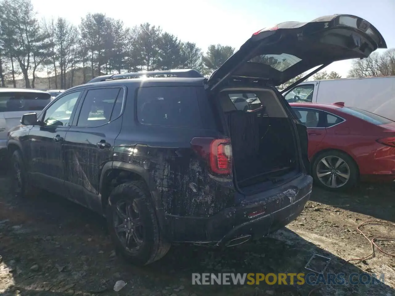 2 fotografías del automóvil dañado 1GKKNLLS0MZ235738 GMC ACADIA 2021