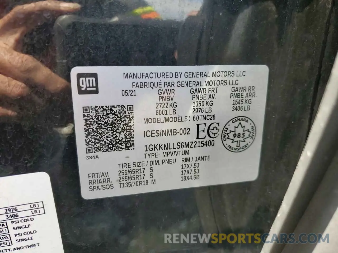 13 fotografías del automóvil dañado 1GKKNLLS6MZ215400 GMC ACADIA 2021